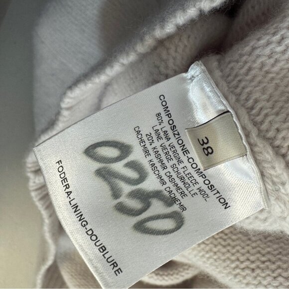 Stella McCartney Wool Cashmere Printed Sleeve Neutral Tunic Sweater Size 38 - Picture 14 of 16